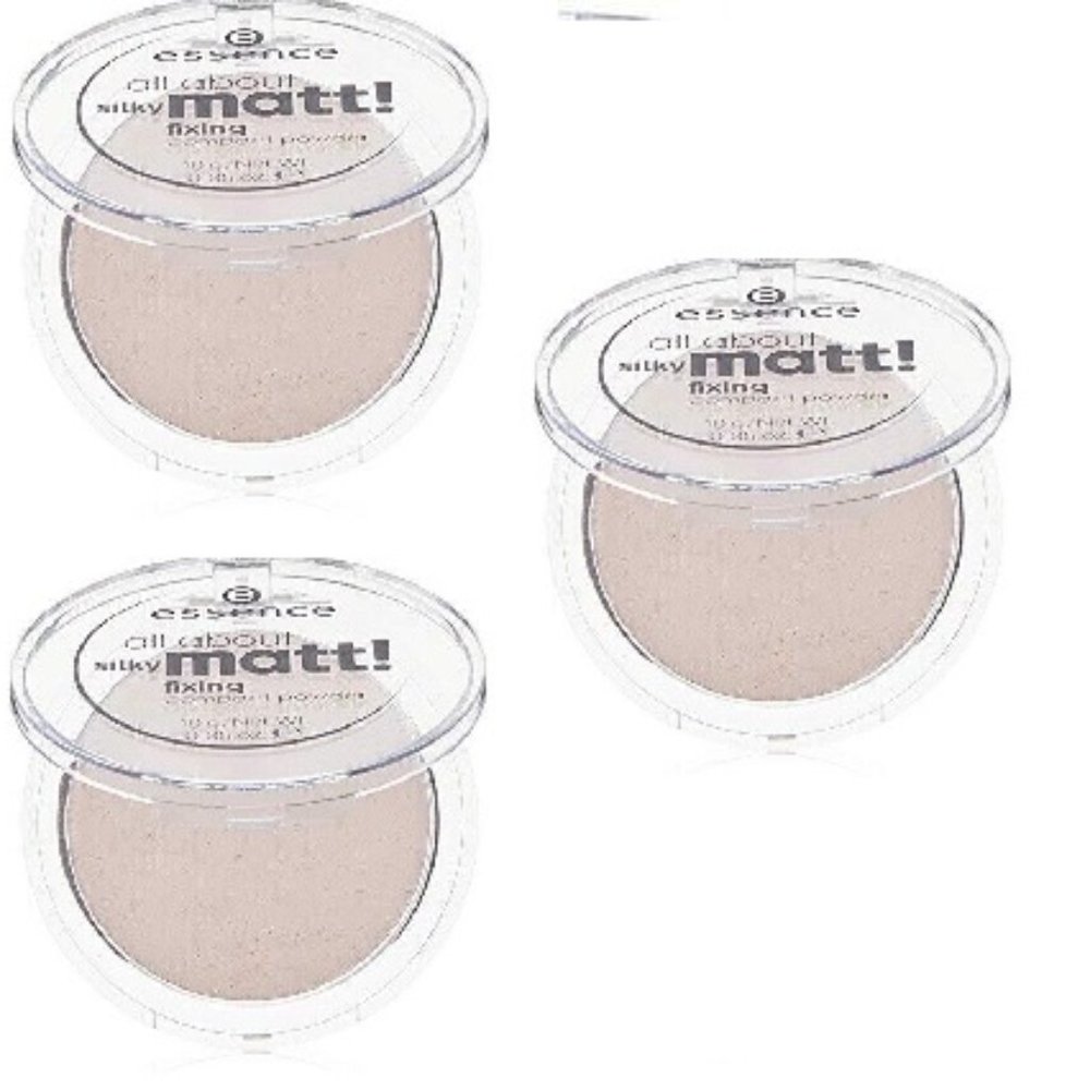 3 Essence All About Silky Matt Fixing Compact Powder  Shade -10 Translucent Rose